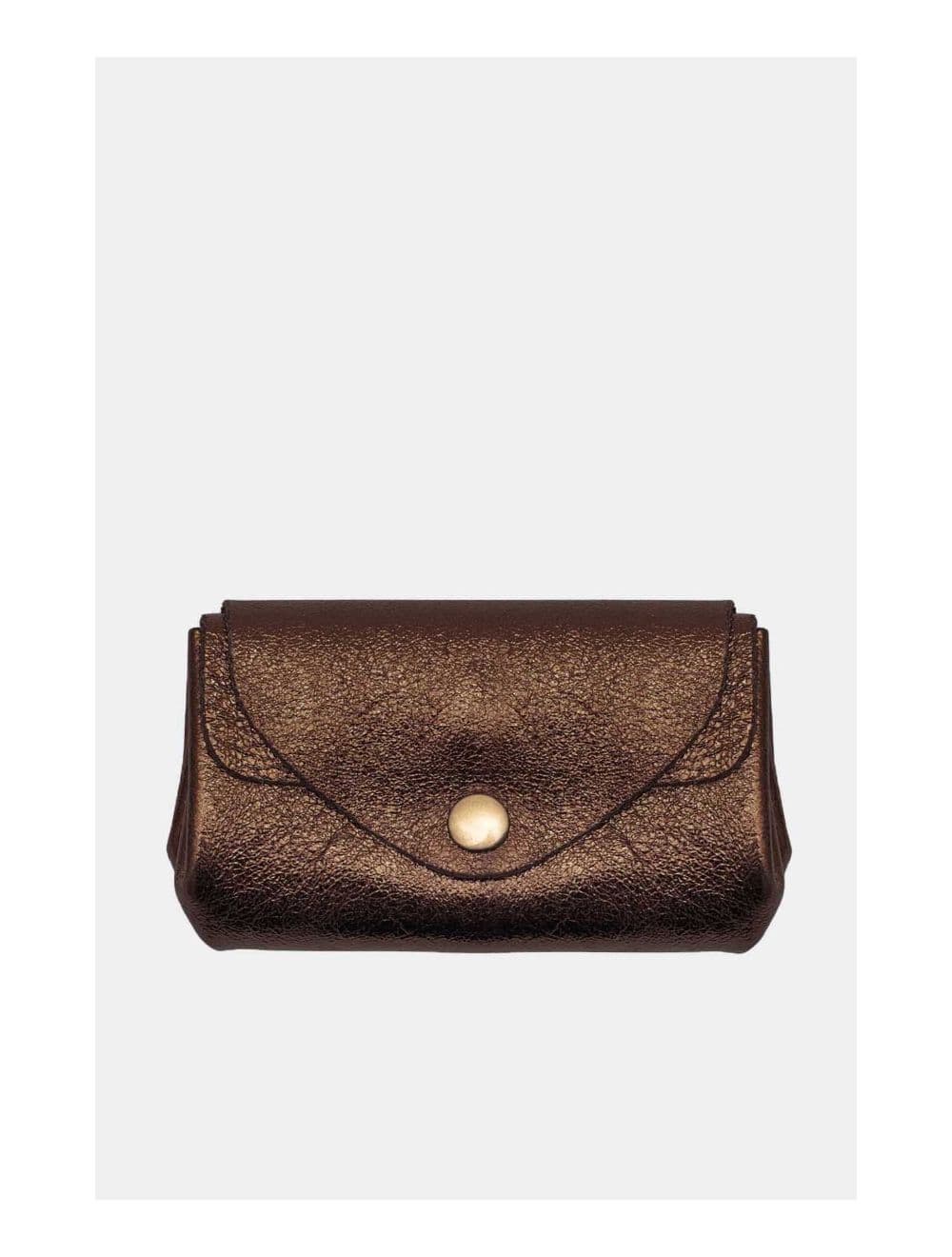 Pochette en Croûte Cuir Vachette Métallisé 4903 SUZIE METAL-Chocolat — vue 3