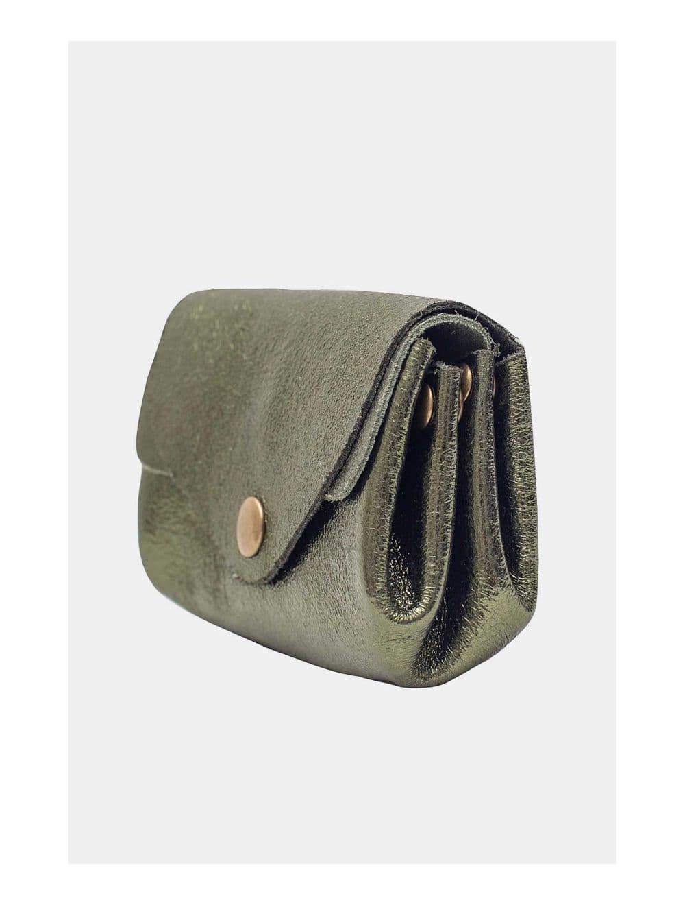 Pochette en Croûte Cuir Vachette Métallisé 4903 SUZIE METAL-Kaki — vue 3
