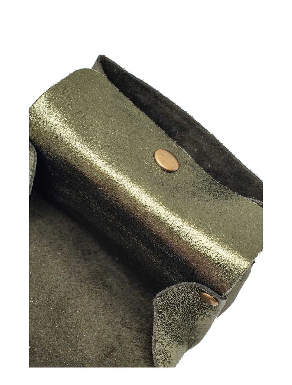 Pochette en Croûte Cuir Vachette Métallisé 4903 SUZIE METAL-Kaki — vue 5