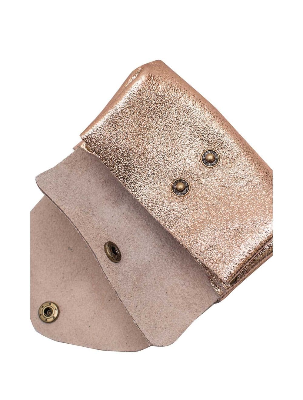 Pochette en Croûte Cuir Vachette Métallisé 4903 SUZIE METAL-Rose Metal — vue 4