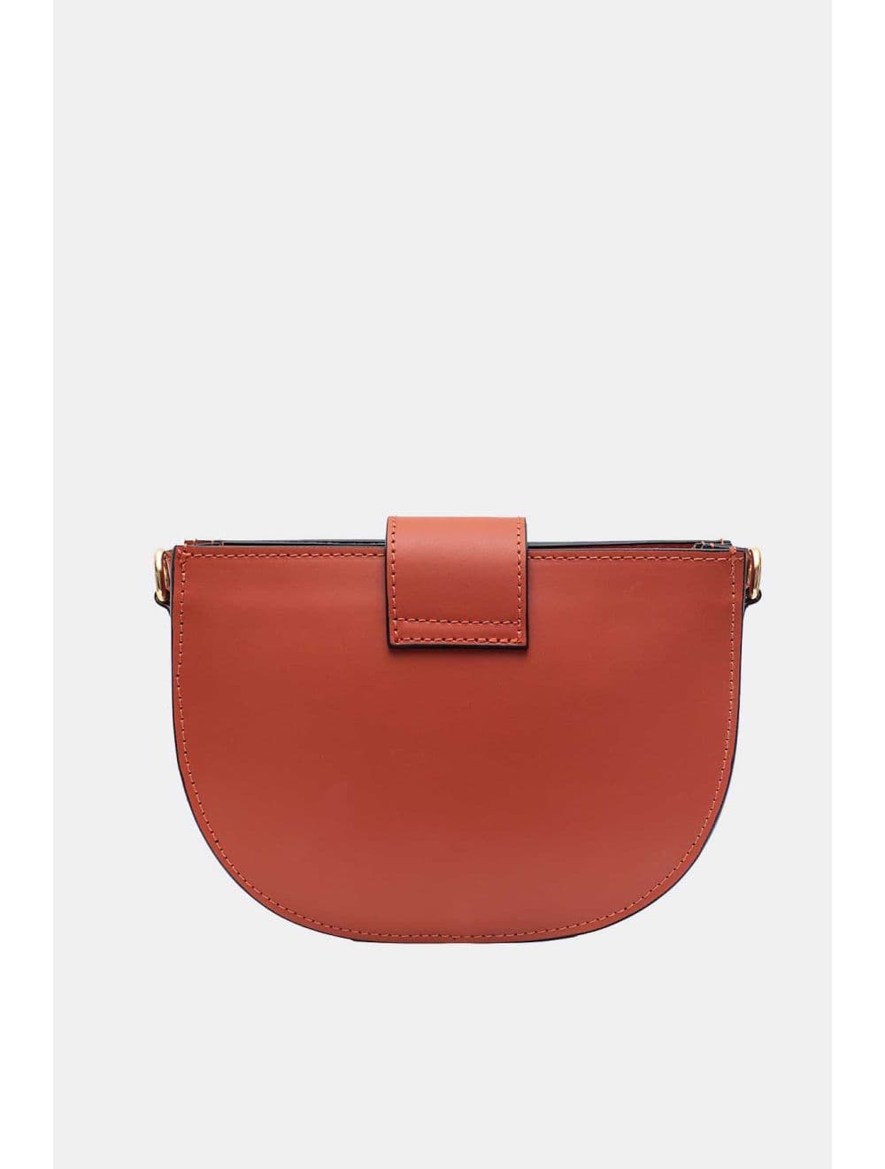Sac Porté Croisé en Croûte Cuir Vachette Lisse 4077 TIGUIDA-Rouille — vue 3