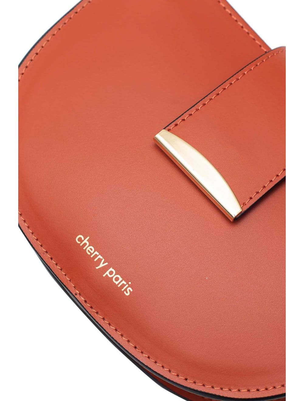 Sac Porté Croisé en Croûte Cuir Vachette Lisse 4077 TIGUIDA-Rouille — vue 4
