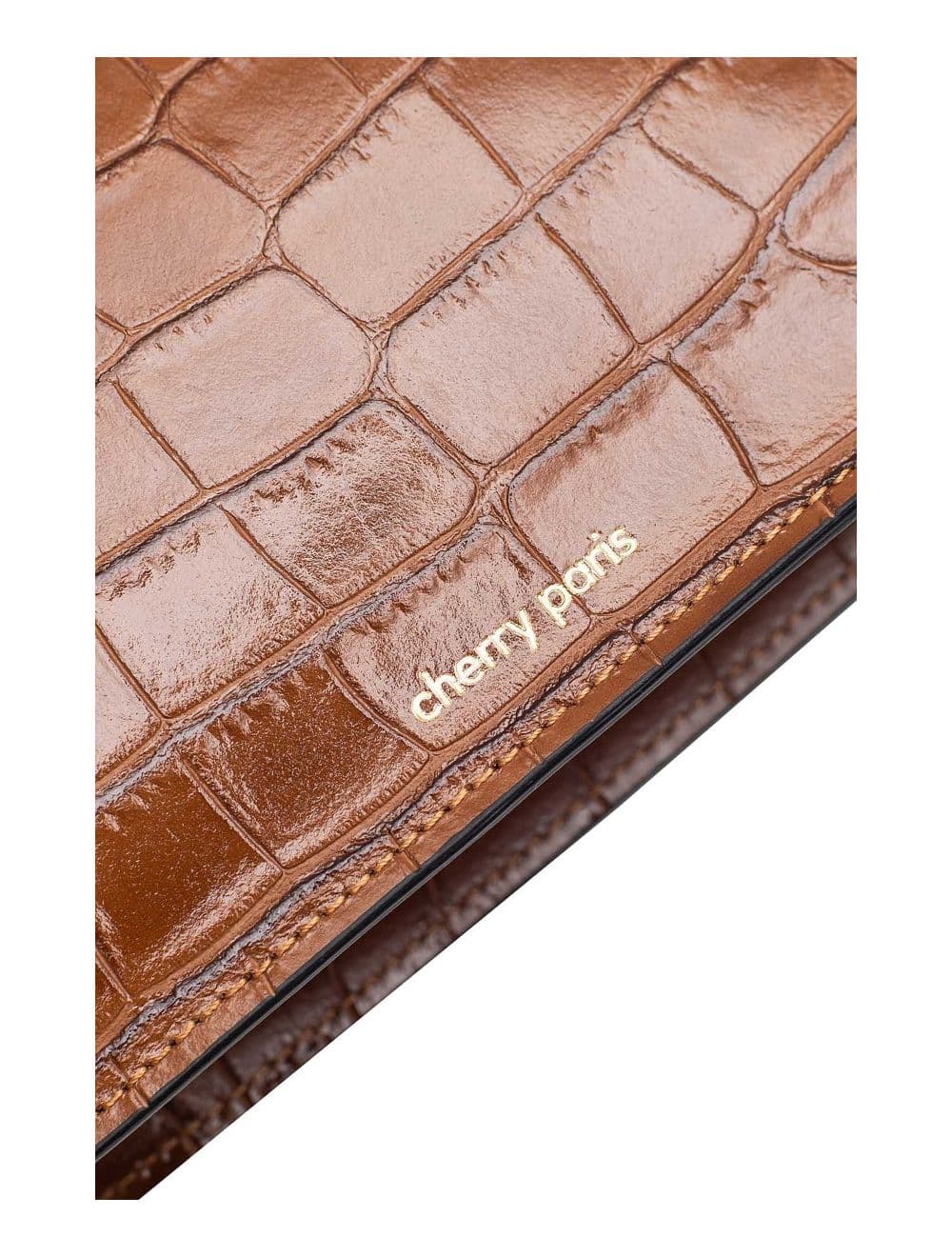 Sac Besace Croûte Cuir de Vachette Motif Croco 4074 MILENA CROCO-Camel
