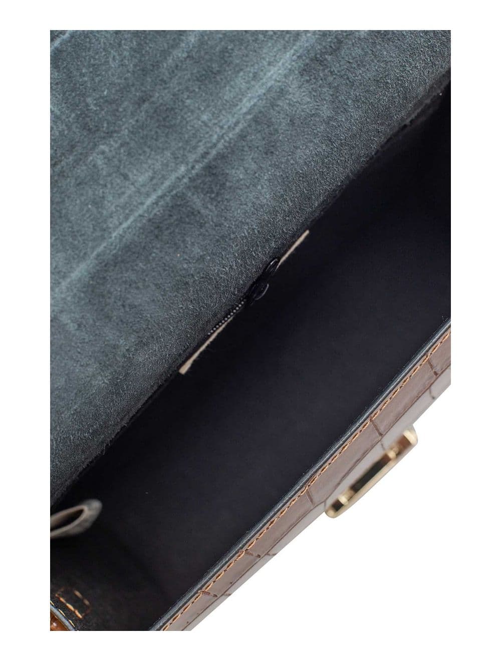 Sac Besace Croûte Cuir de Vachette Motif Croco 4074 MILENA CROCO-Marron