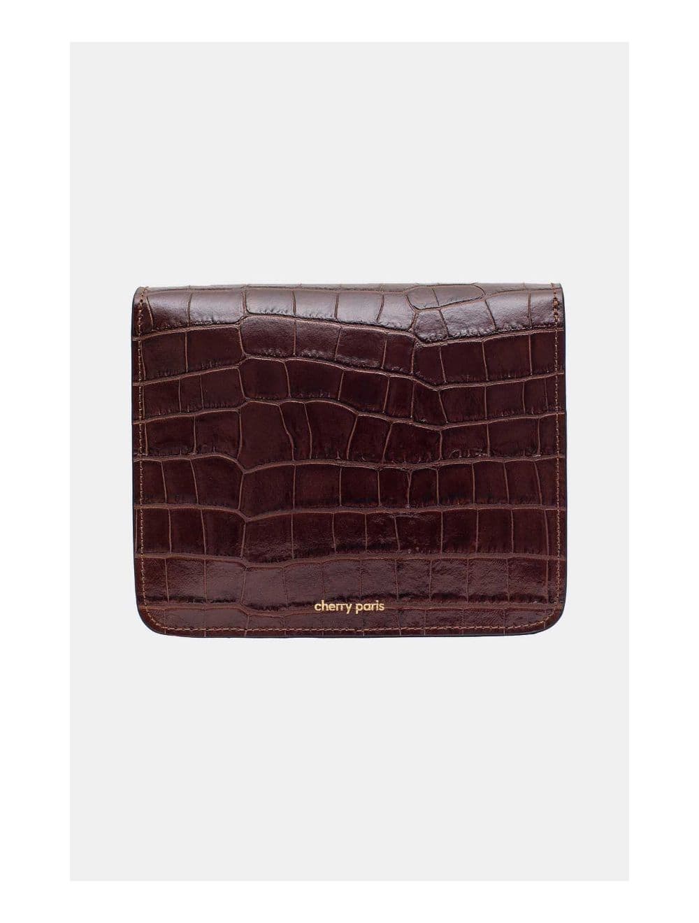 Sac Besace Croûte Cuir de Vachette Motif Croco 4074 MILENA CROCO-Marron — vue 3