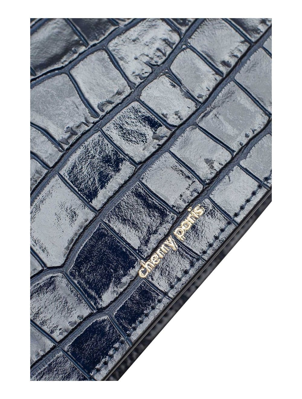 Sac Besace Croûte Cuir de Vachette Motif Croco 4074 MILENA CROCO-Marine