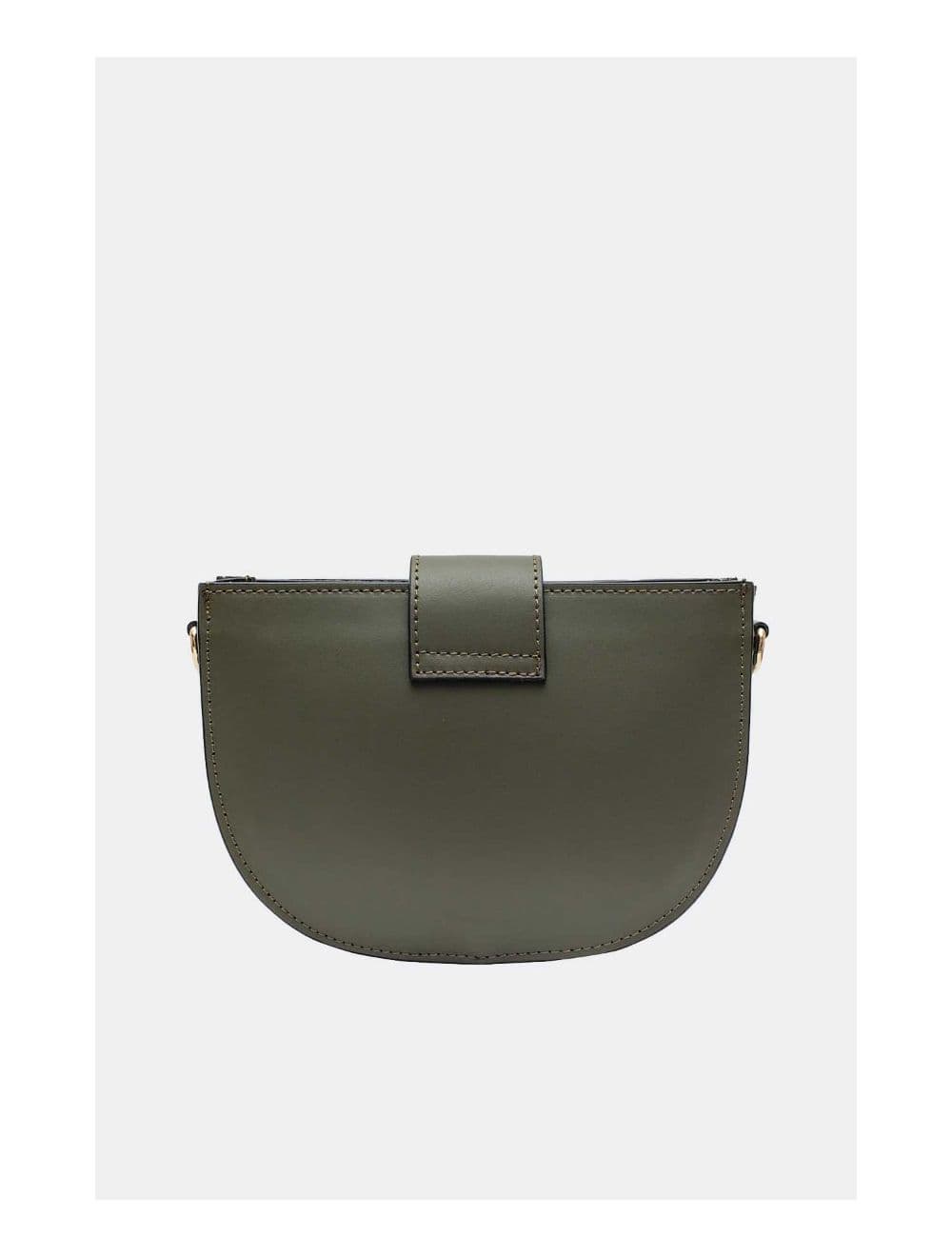 Sac Porté Croisé en Croûte Cuir Vachette Lisse 4077 TIGUIDA-Kaki — vue 4