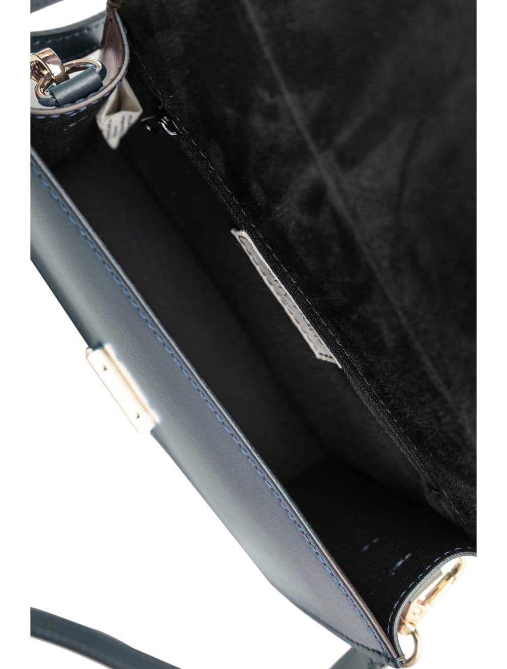 Sac Besace Croûte Cuir de Vachette Lisse 4074B MILENA-Petrole