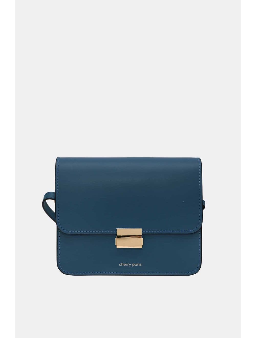 Sac Besace Croûte Cuir de Vachette Lisse 4074B MILENA-Petrole — vue 3