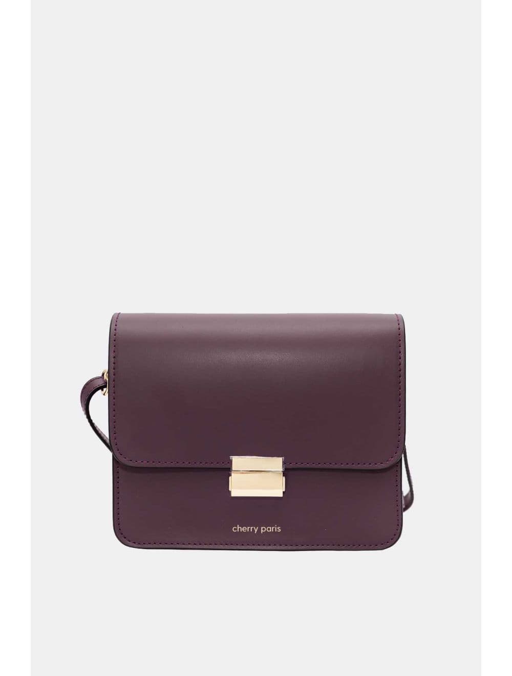 Sac Besace Croûte Cuir de Vachette Lisse 4074B MILENA-Bordeaux — vue 3