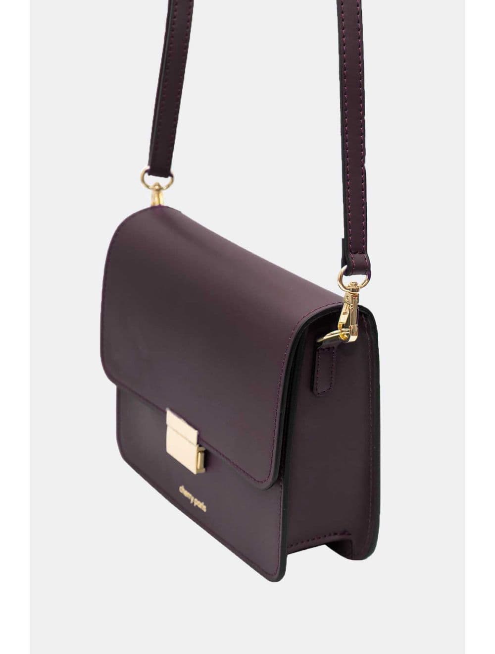 Sac Besace Croûte Cuir de Vachette Lisse 4074B MILENA-Bordeaux — vue 4