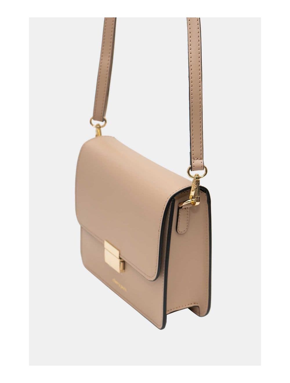 Sac Besace Croûte Cuir de Vachette Lisse 4074B MILENA-Sable — vue 3