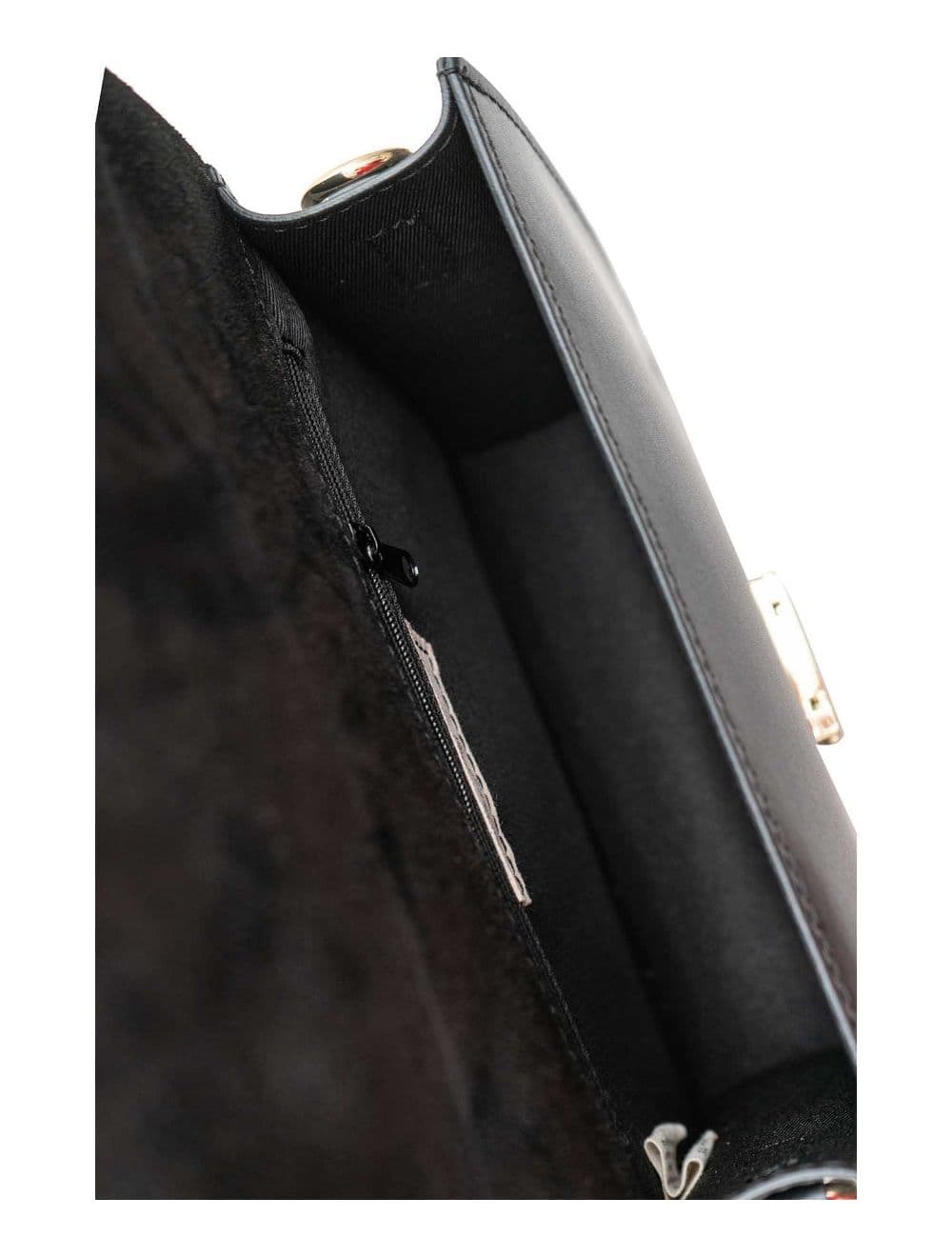 Sac Besace Croûte Cuir de Vachette Lisse 4074B MILENA-Black