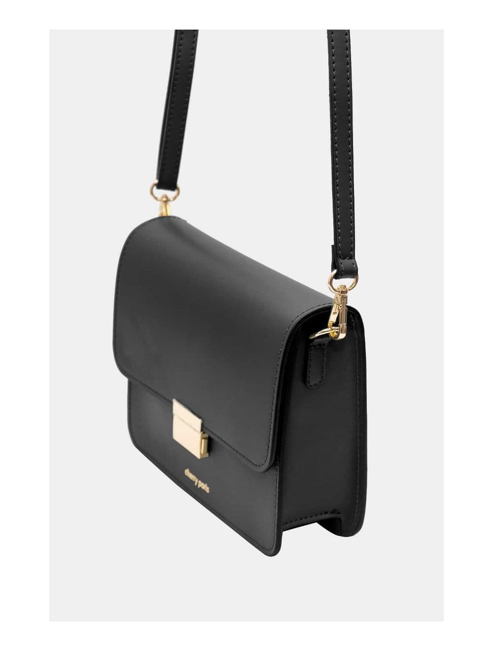 Sac Besace Croûte Cuir de Vachette Lisse 4074B MILENA-Black — vue 4