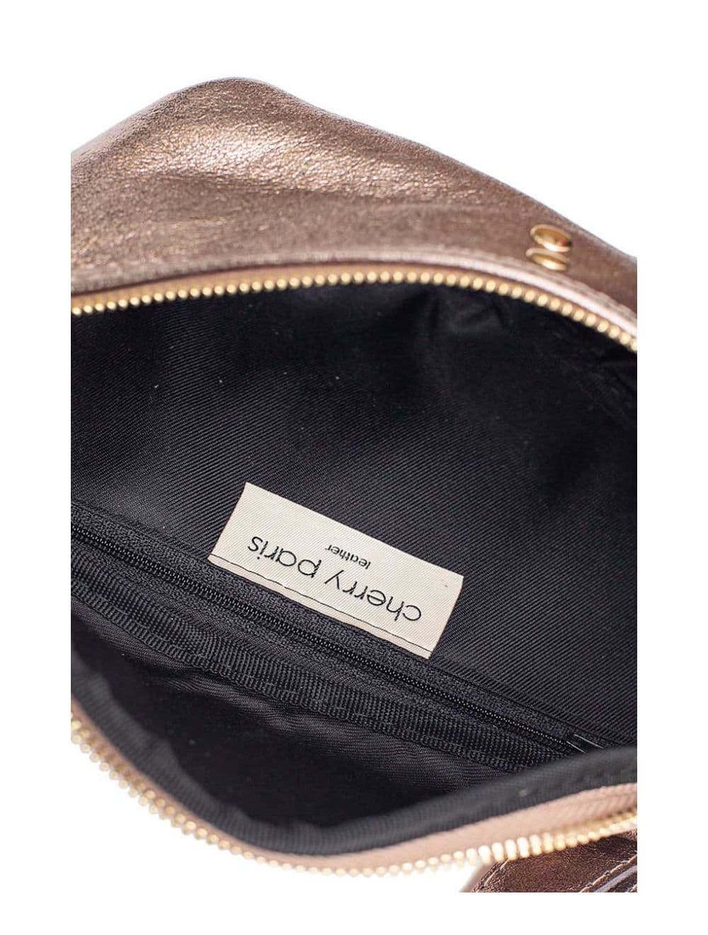Sac Banane en Croûte de Cuir Vachette Métallisé NELLY METAL-4061-Etain