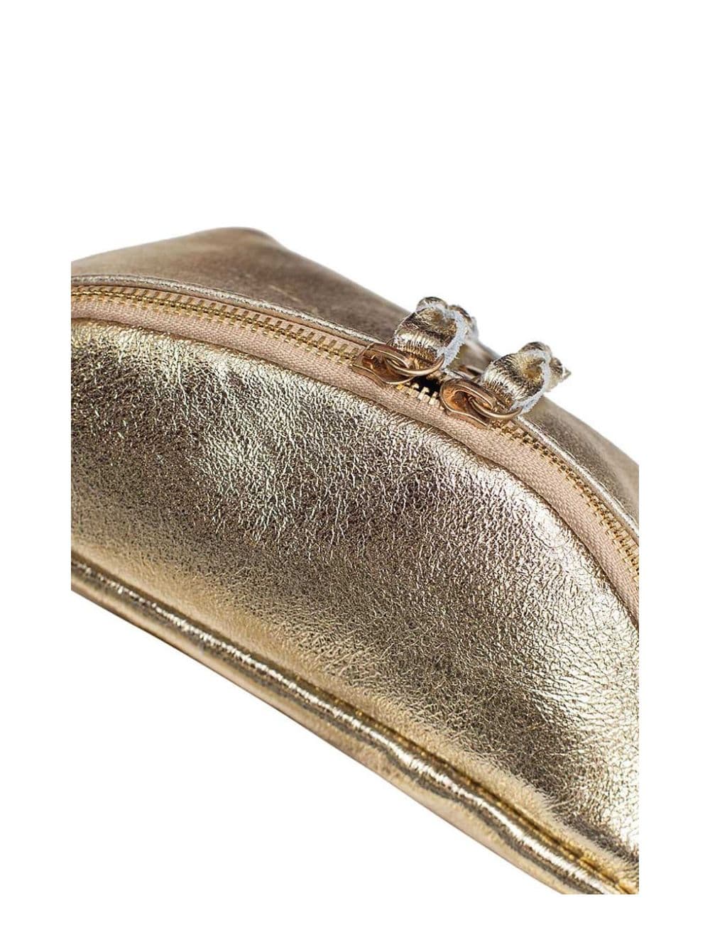 Sac Banane en Croûte de Cuir Vachette Métallisé NELLY METAL-4061-Gold — vue 3
