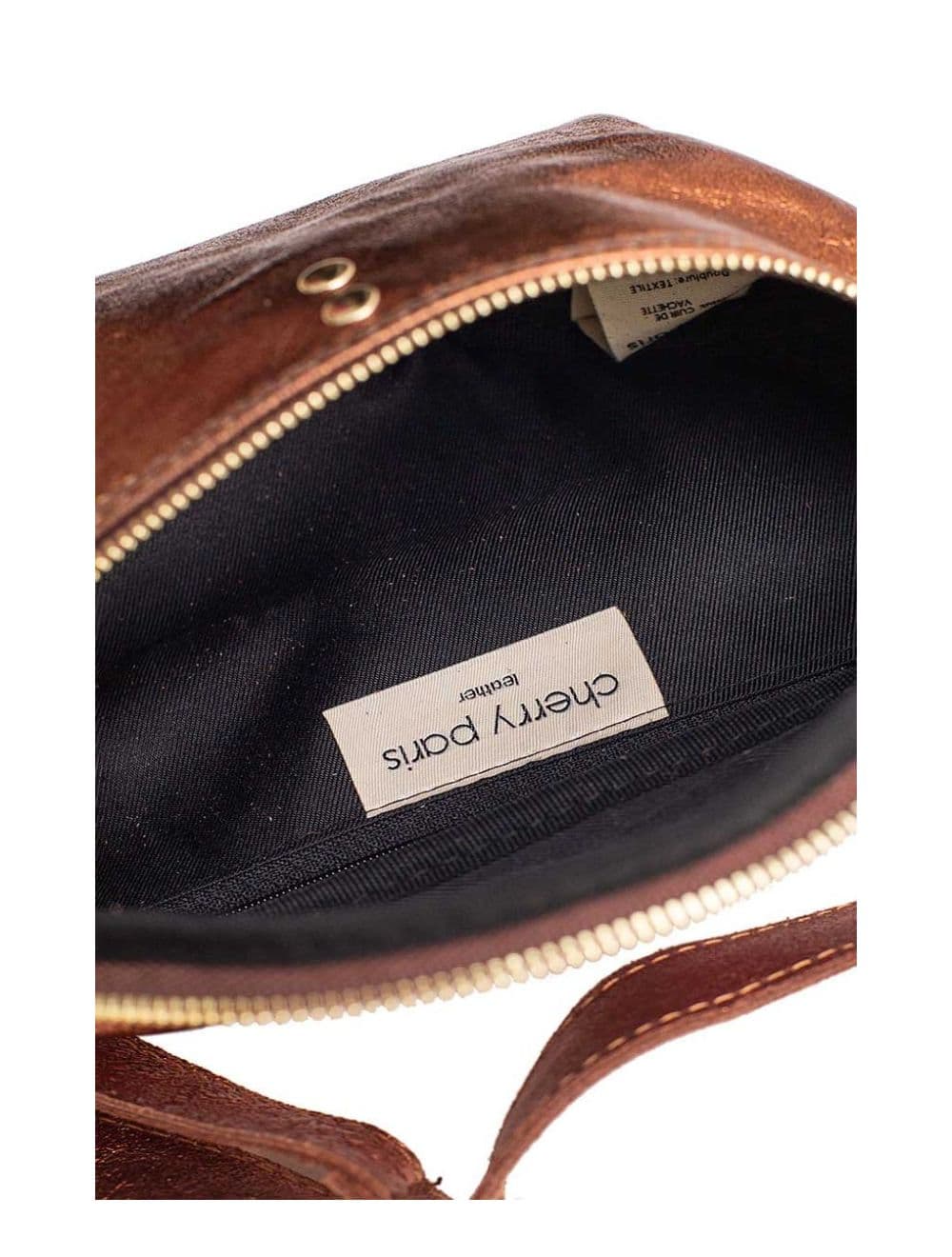 Sac Banane en Croûte de Cuir Vachette Métallisé NELLY METAL-4061-Bronze