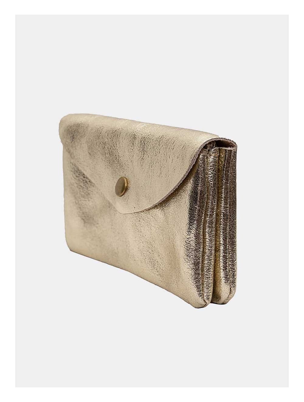 Pochette en Croûte Cuir Vachette Métallisé KEREN 4047-OR — vue 2
