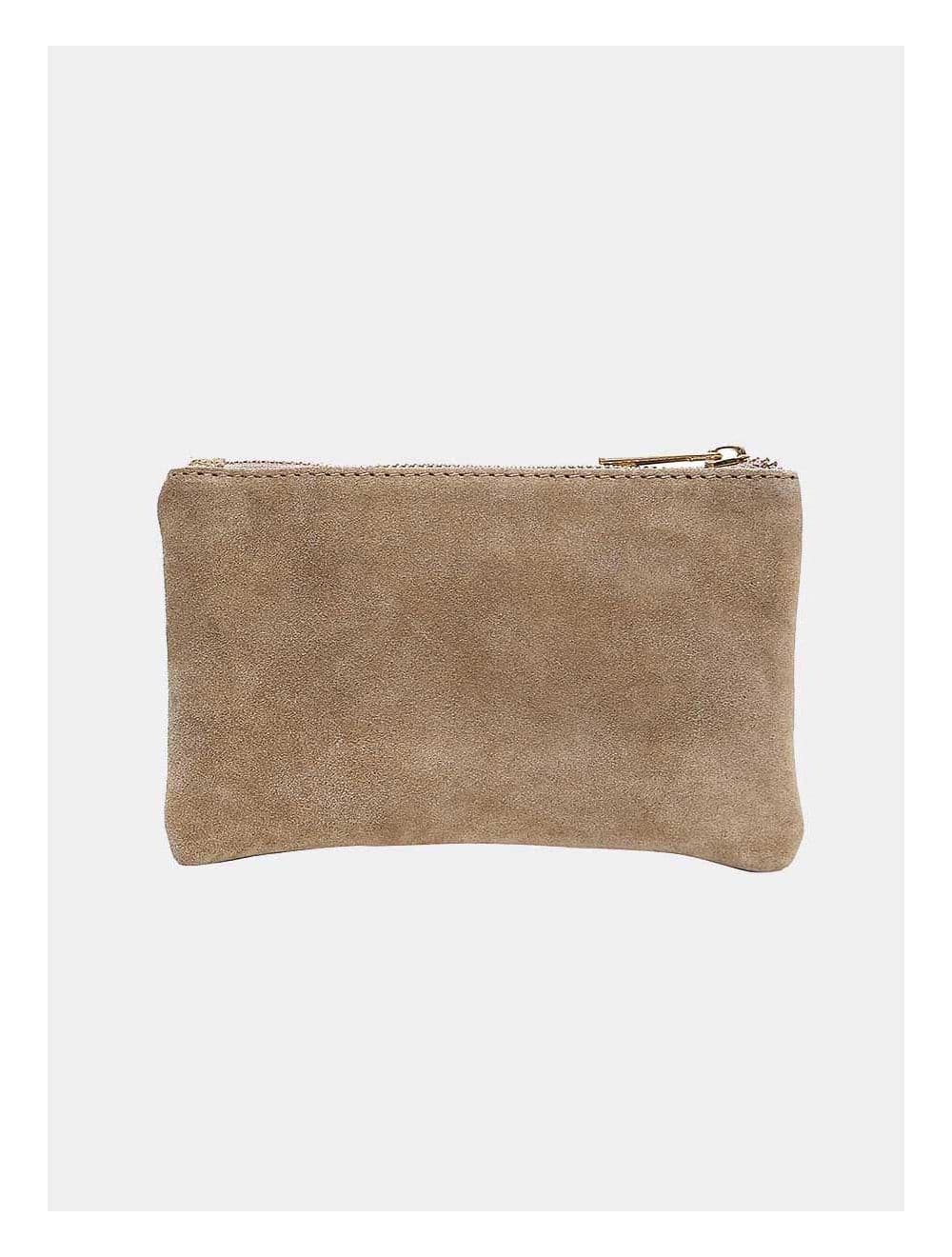 Pochette en Croûte Cuir Vachette DELPHINE 4037-BEIGE