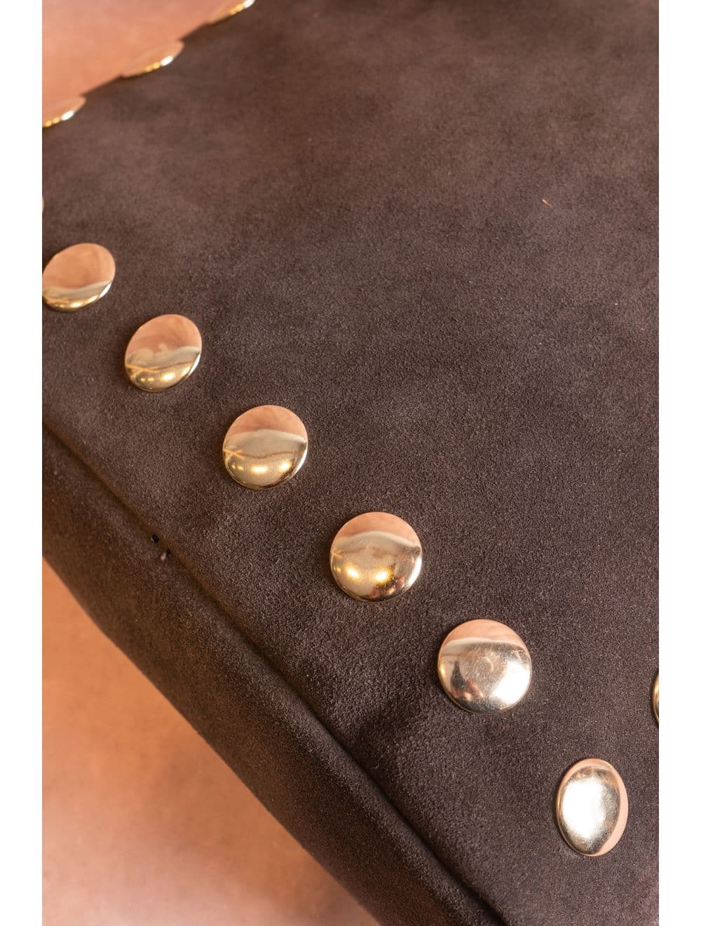 Sac Seau Porté Épaule En Croûte De Cuir De Vachette 4193 ALEXANE SUÈDE-Café — vue 4