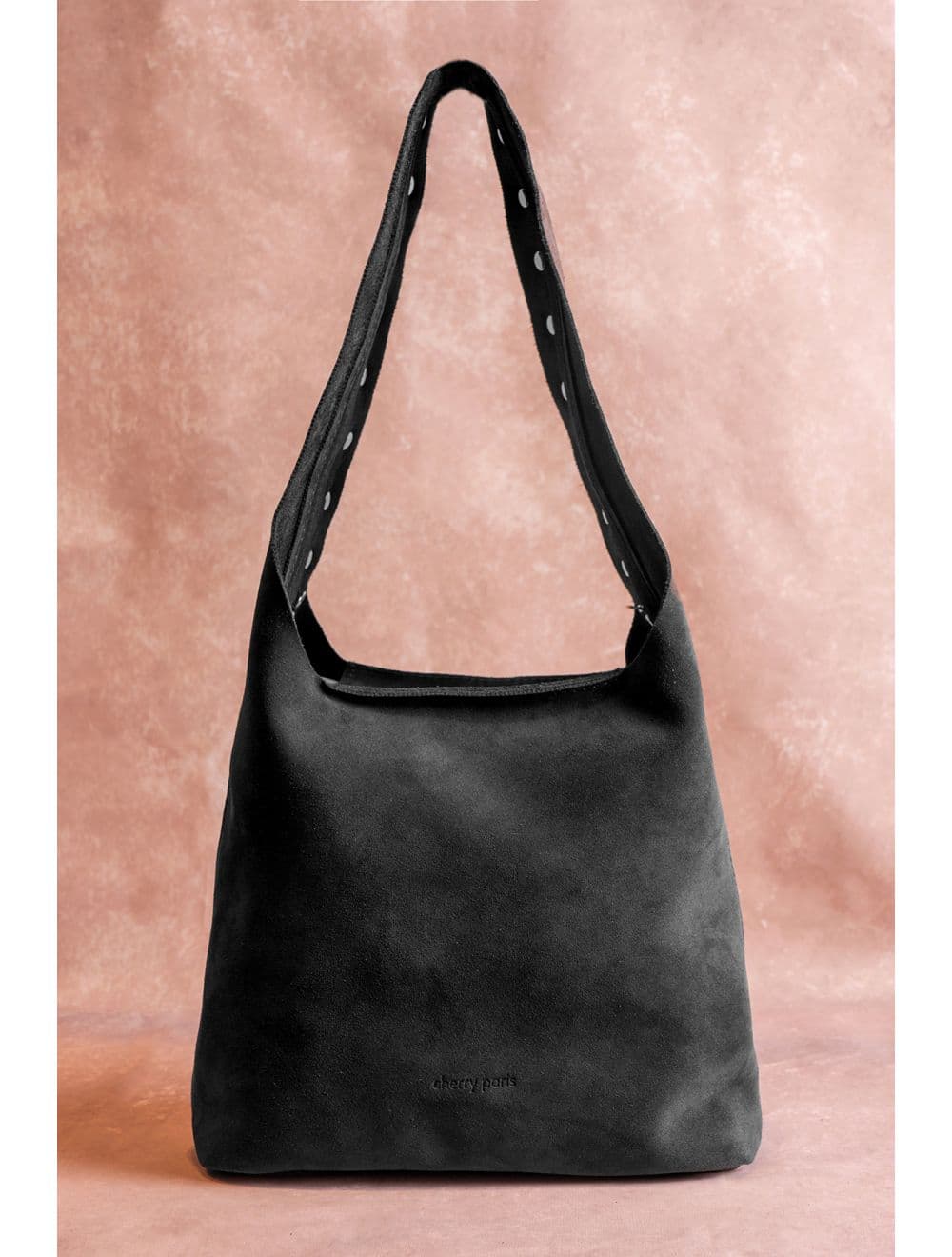 Sac Seau Porté Épaule En Croûte De Cuir De Vachette 4193 ALEXANE SUÈDE-Noir — vue 3