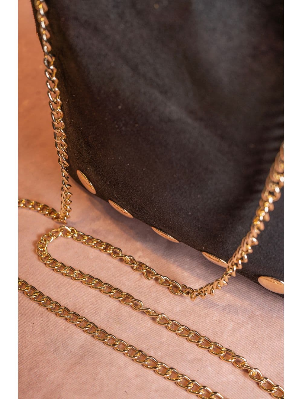 Sac Seau Porté Épaule En Croûte De Cuir De Vachette 4193 ALEXANE SUÈDE-Noir — vue 6