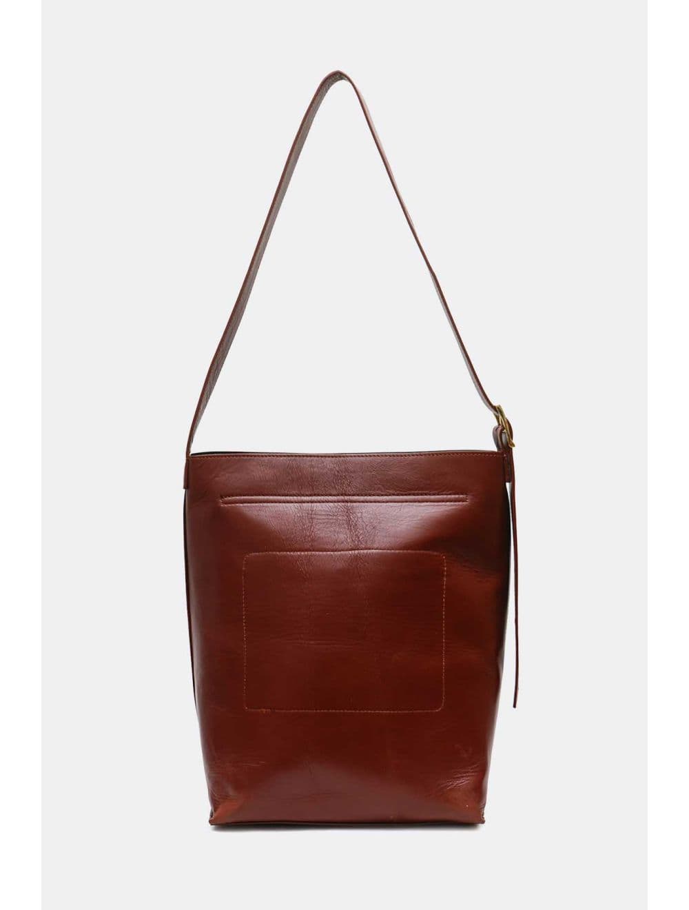 Sac Cabas Forme Seau En Cuir de Vachette 4185 AMELIE-Marron — vue 2