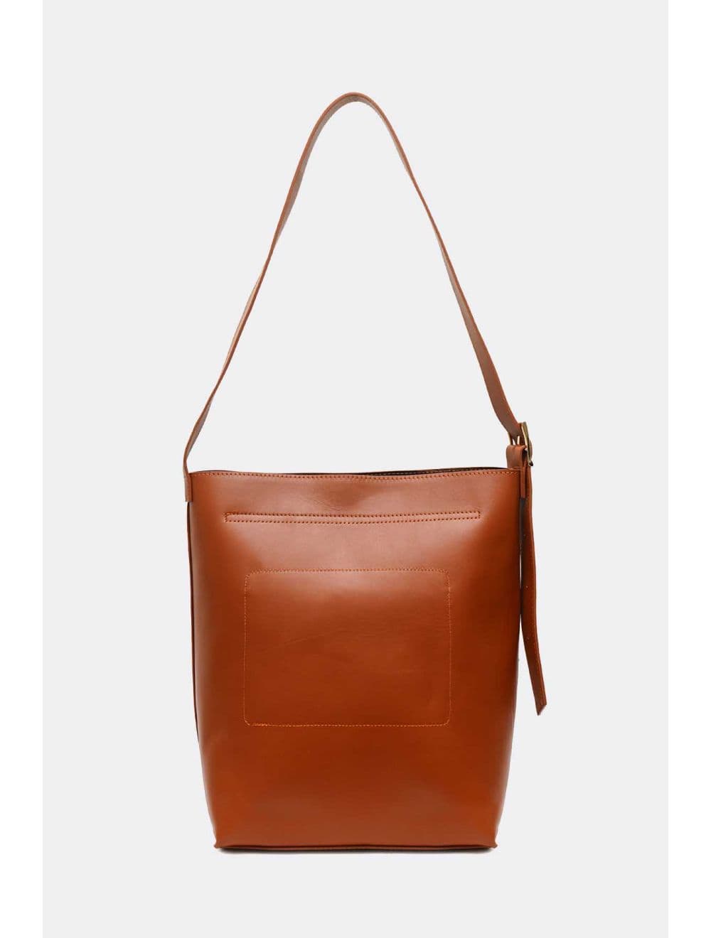Sac Cabas Forme Seau En Cuir de Vachette 4185 AMELIE-Camel — vue 3