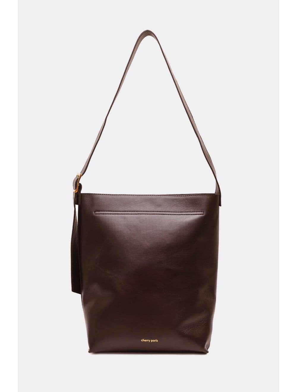 Sac Cabas Forme Seau En Cuir de Vachette 4185 AMELIE-Chocolat