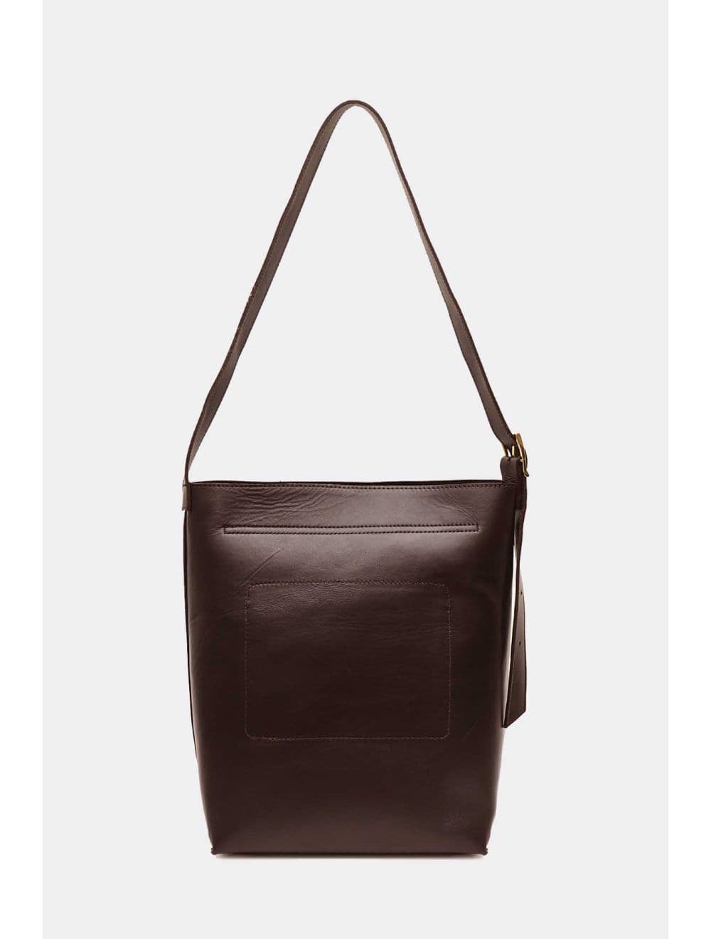 Sac Cabas Forme Seau En Cuir de Vachette 4185 AMELIE-Chocolat — vue 3