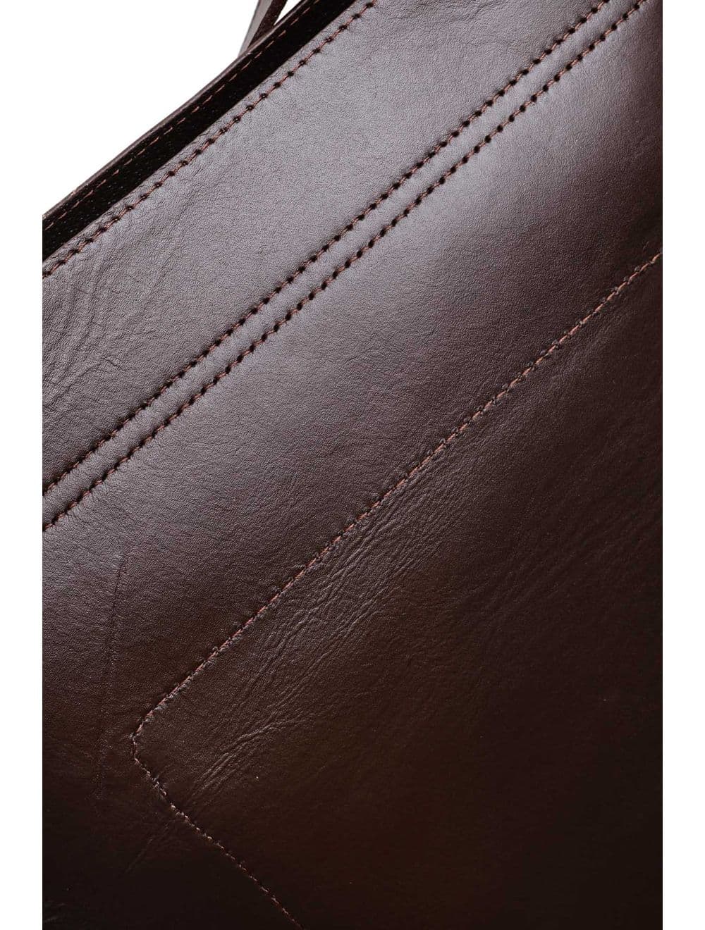 Sac Cabas Forme Seau En Cuir de Vachette 4185 AMELIE-Chocolat — vue 4