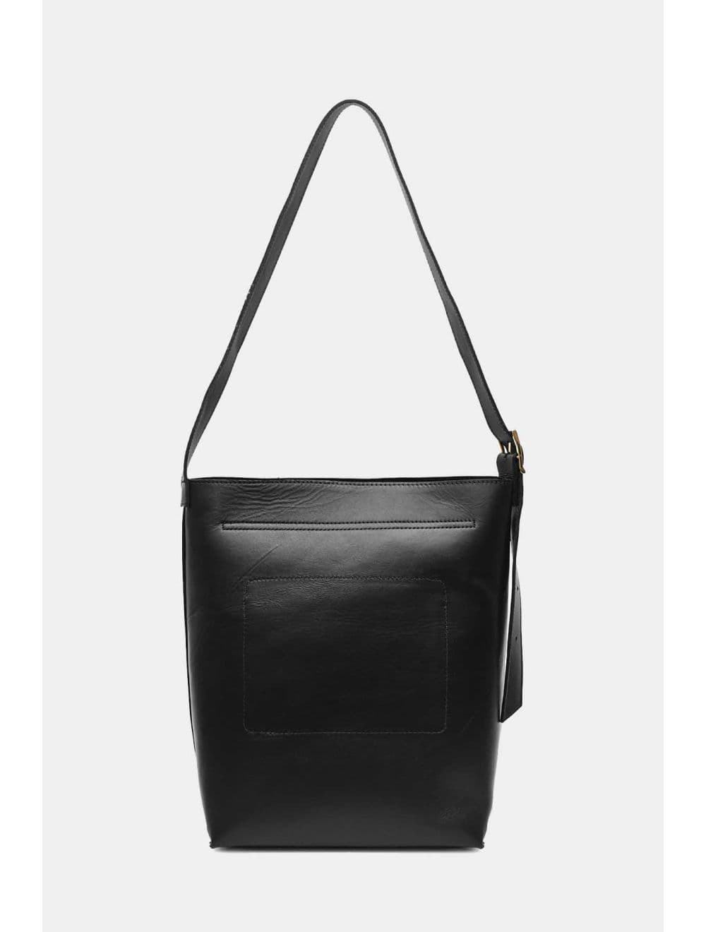 Sac Cabas Forme Seau En Cuir de Vachette 4185 AMELIE-Noir — vue 3
