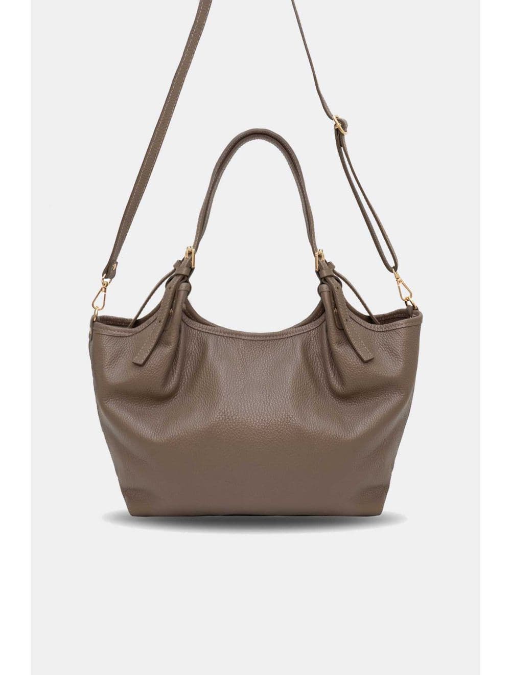 Sac Cabas En Cuir De Vachette Grainée 4178 SHANNA-Taupe — vue 3