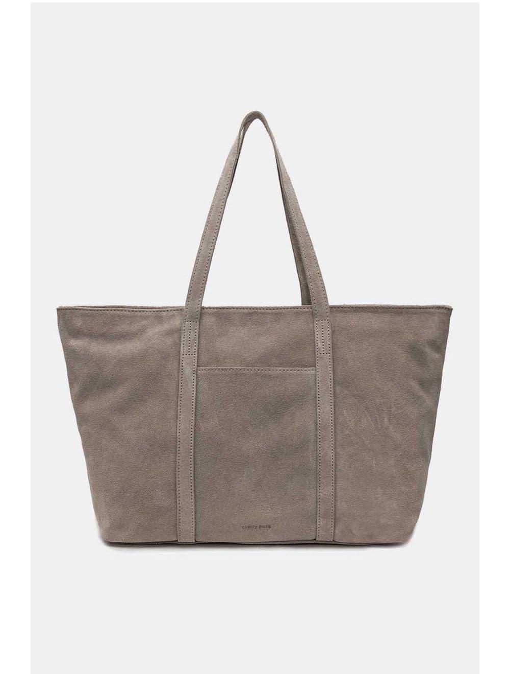 Sac Cabas En Croûte Cuir Vachette Suède 4173 FRANCESCA SUEDE-Taupe
