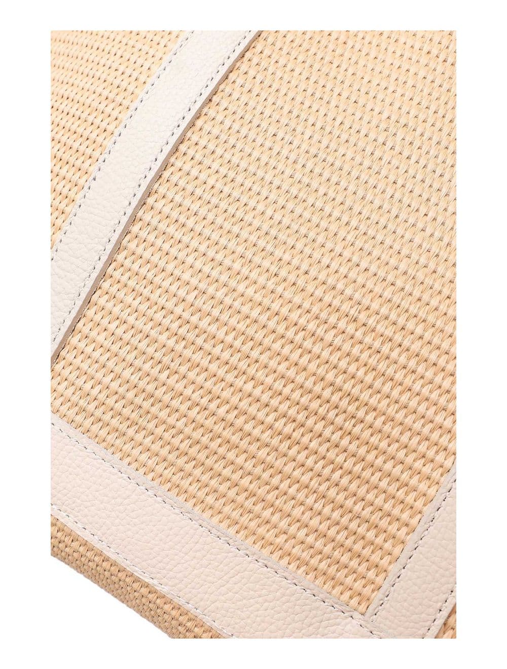 Sac Cabas Raphia et Cuir Vachette Grainé 4133C SATINE RAPHIA-Beige — vue 4