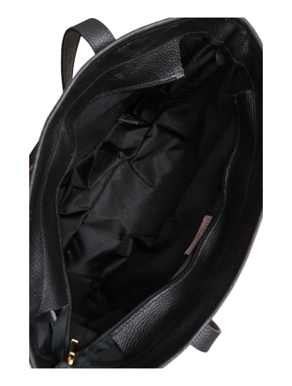 Sac Cabas Raphia et Cuir Vachette Grainé 4133C SATINE RAPHIA-Noir