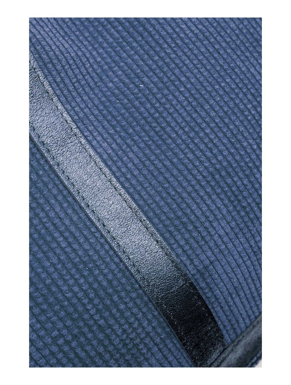 Sac Cabas en Textile Velours Garni Croûte Cuir Vachette 4133 SATINE-Bleu — vue 4