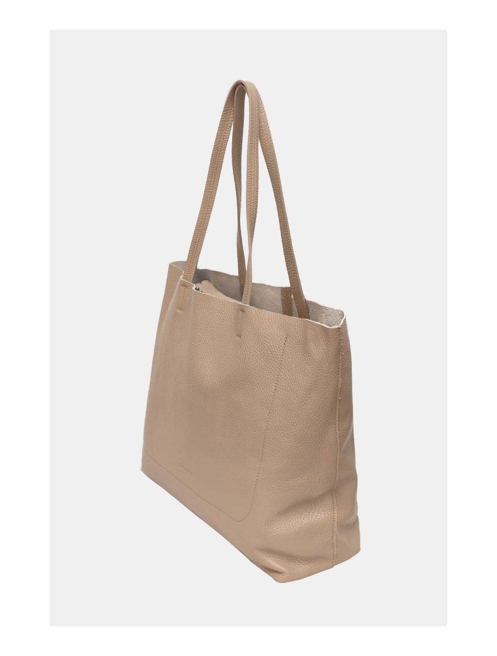 Sac Cabas En Cuir Vachette Grainé CELESTINE 4093-Taupe — vue 3