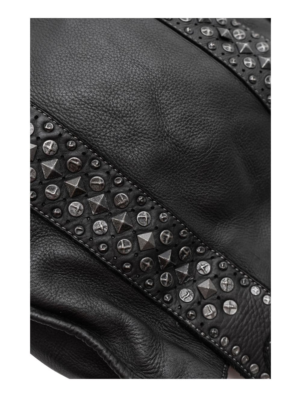 Sac Cabas En Cuir Vachette Style Vintage Clouté PRISCILLE 4119-Noir — vue 4
