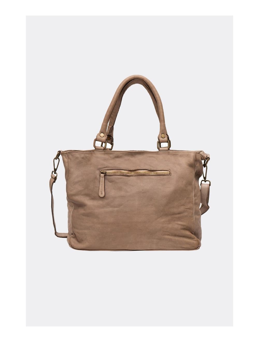 Sac Porté Épaule En Cuir Vachette Motif Clouté CASTILLE 4116-Camel — vue 4