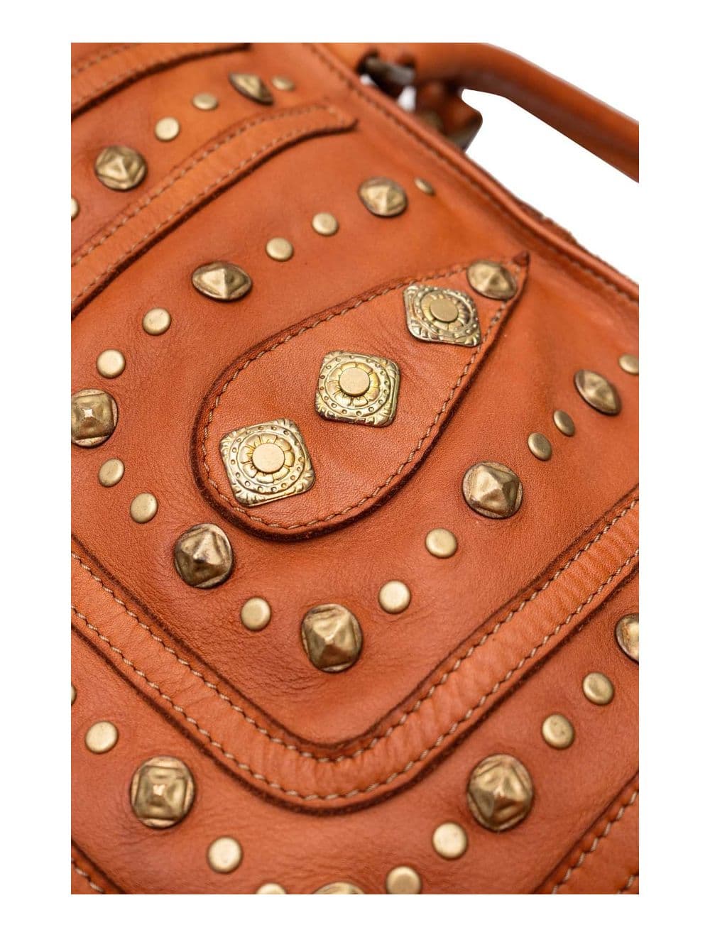 Sac Porté Épaule En Cuir Vachette Motif Clouté CASTILLE 4116-Taupe — vue 4