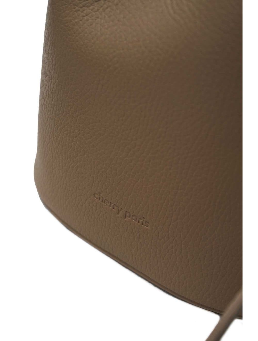 Sac Bourse en Cuir De Vachette Grainée LILWENN 4090-Taupe — vue 5