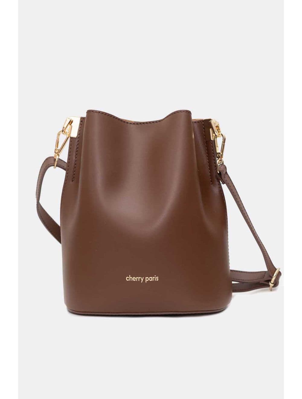 Sac Bourse en Cuir De Vachette Lisse 4171 NITA-Marron — vue 4