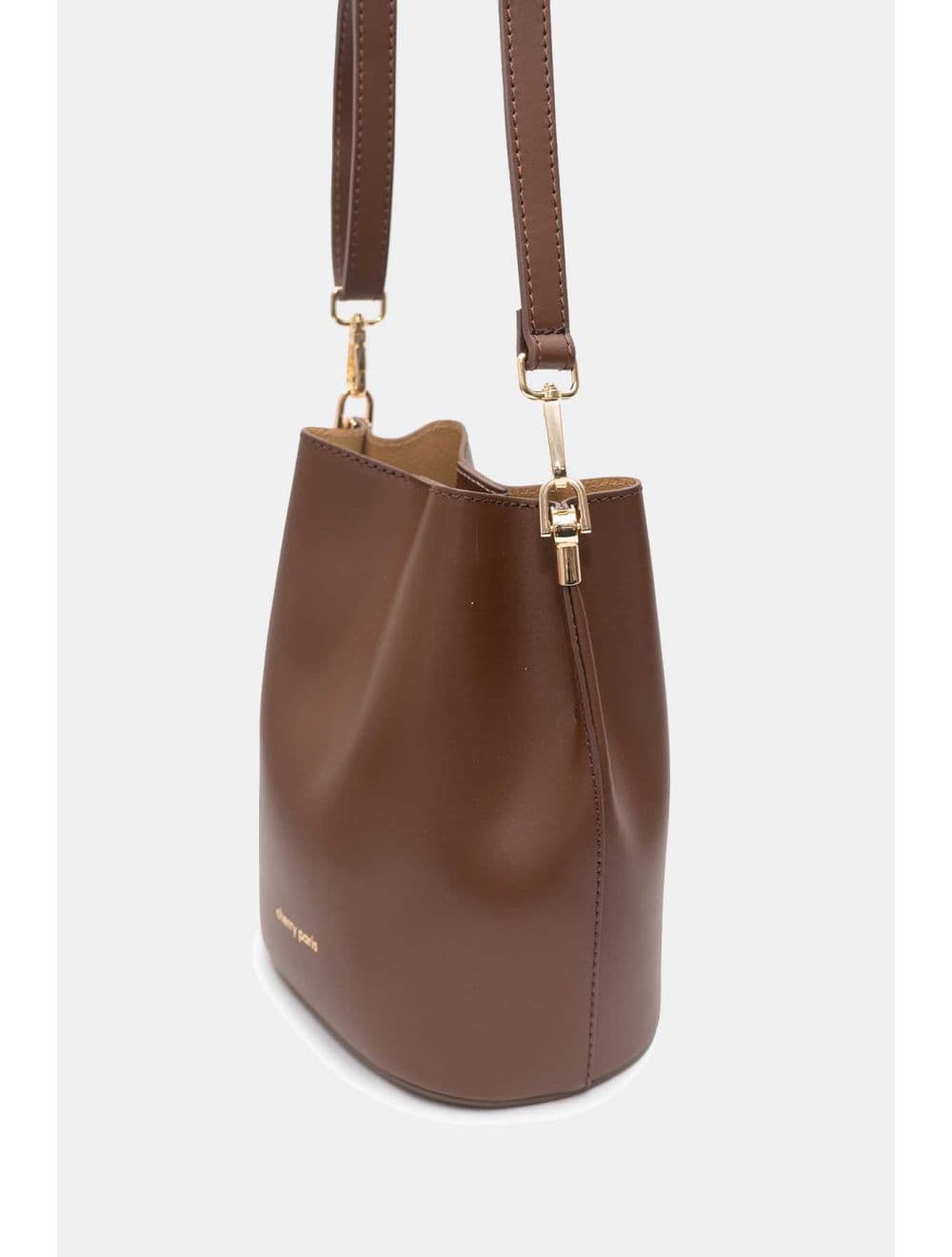 Sac Bourse en Cuir De Vachette Lisse 4171 NITA-Marron — vue 5