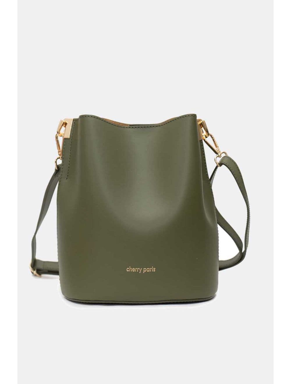 Sac Bourse en Cuir De Vachette Lisse 4171 NITA-Kaki — vue 4