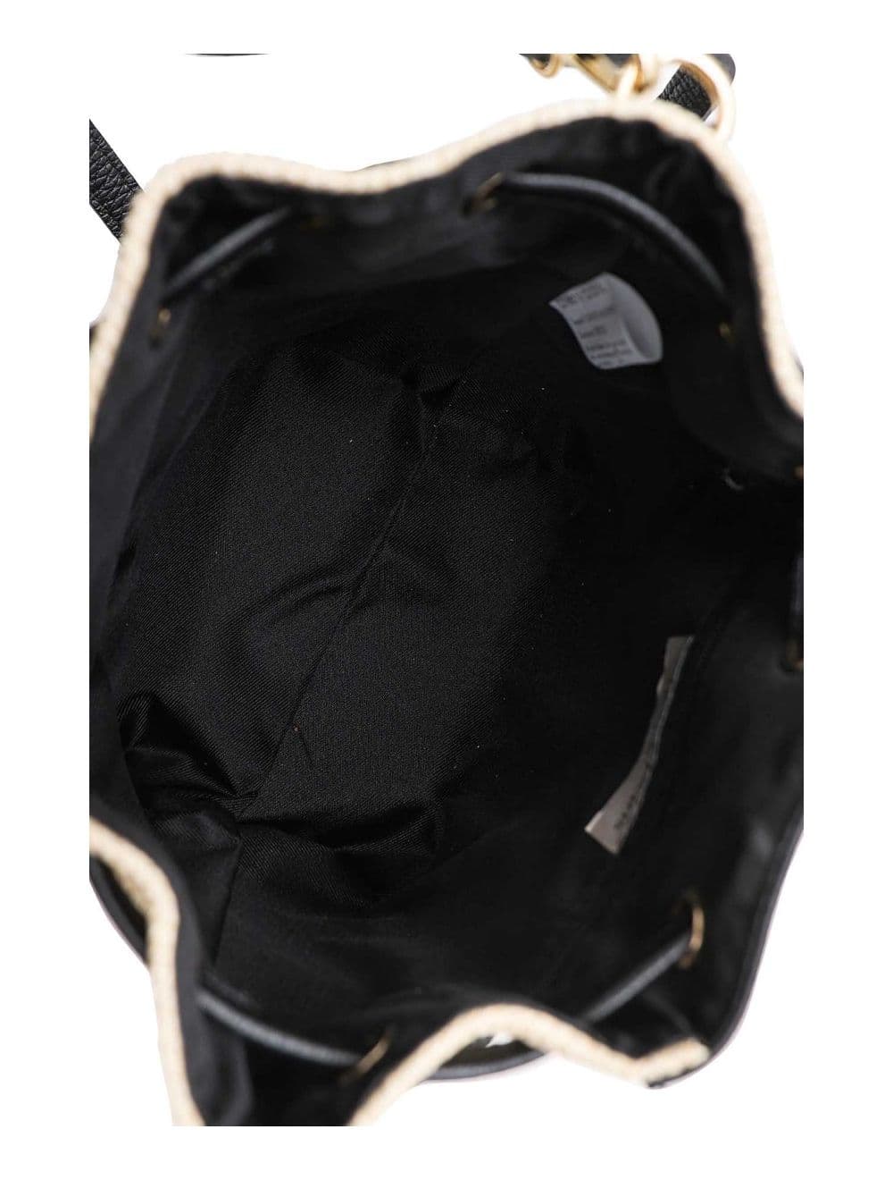 Sac Bourse En Cuir de Vachette Grainé et En Raphia 4170 CINTHYA RAPHIA-Noir — vue 5