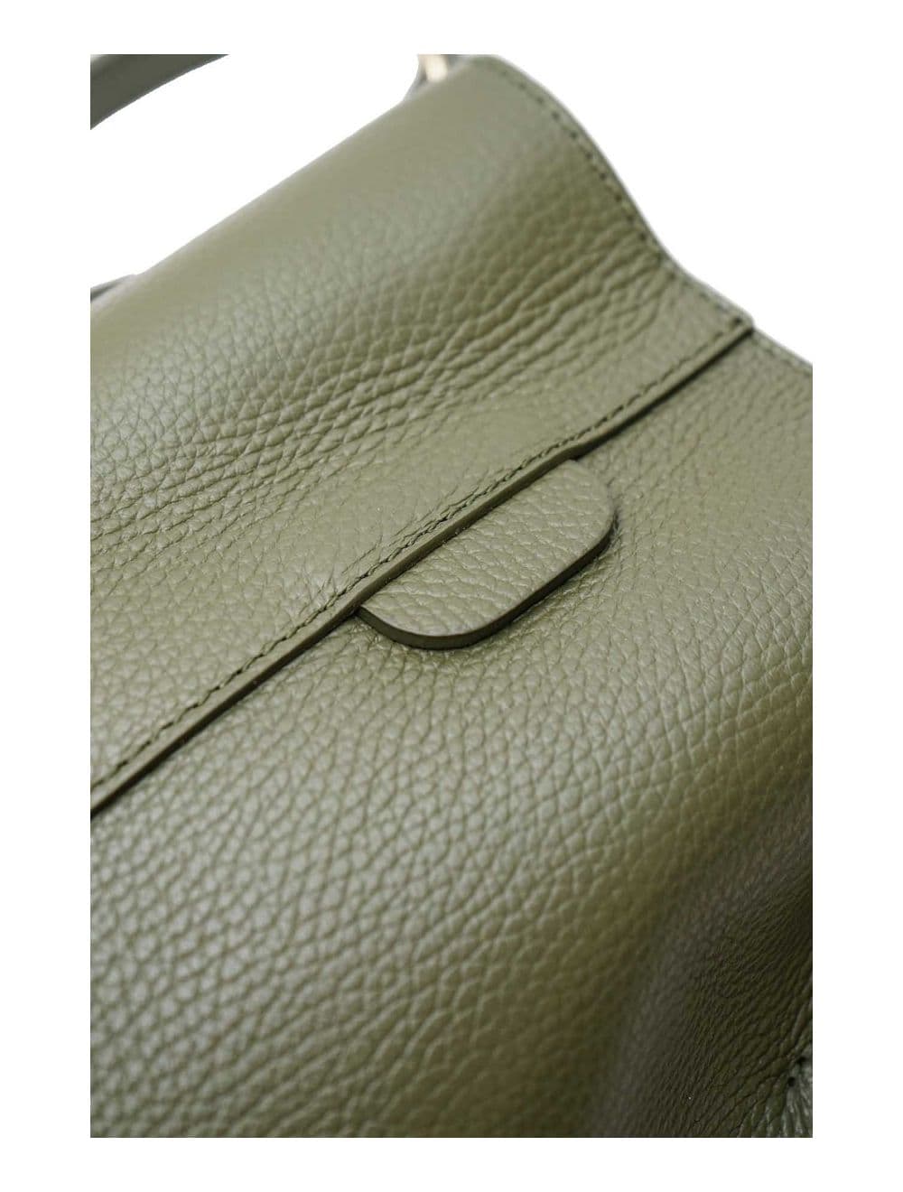 Sac Bourse en Cuir De Vachette Grainée LILWENN 4090-Kaki — vue 4