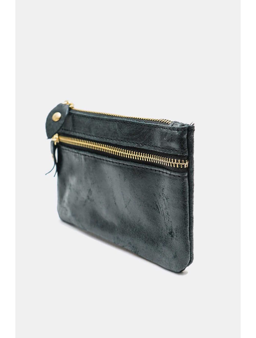 Porte-monnaie Pochette En Croûte De Cuir De Vachette-4906 DORIANE-Noir — vue 3