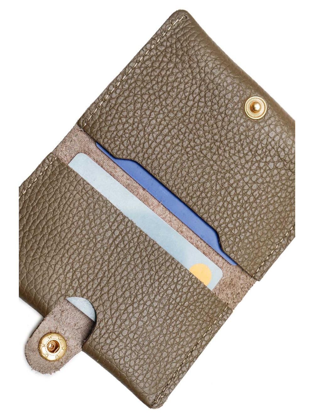 Porte-cartes en cuir de vachette grainée-4905 ERINE GRAINÉ-Taupe