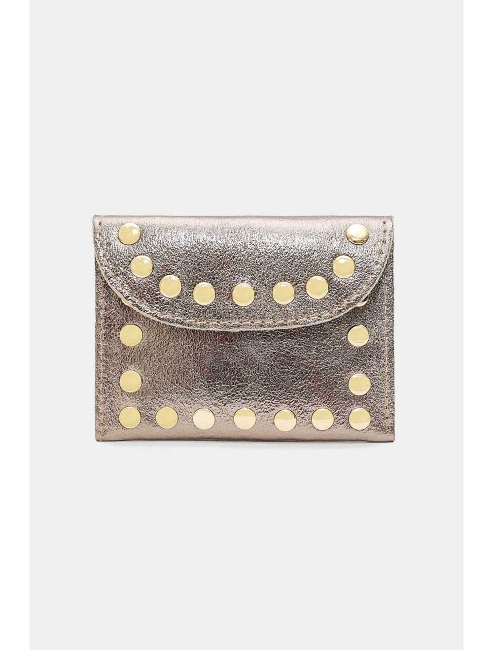 Porte-monnaie En Cuir métallisé 4904B LEINA METAL-Etain — vue 3